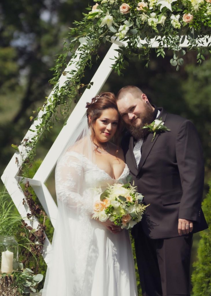 Wedding Ceremony - Bride & Groom Floral Boquet and Boutonniere with Arch