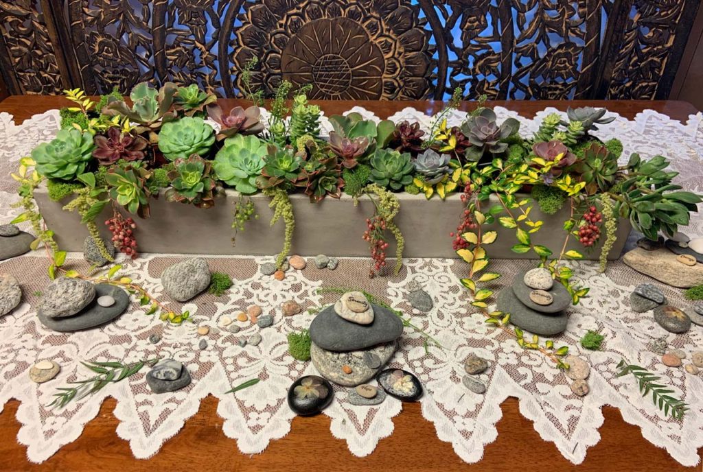 Events Floral Arrangement - Succulent Stones