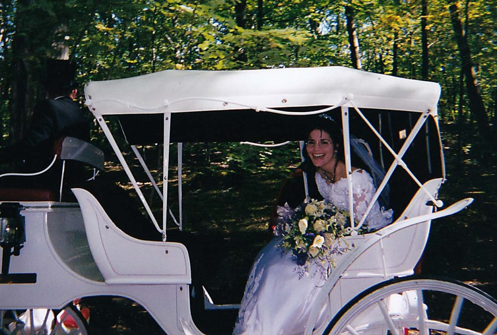 Wedding Bridal Floral Boquet in Carriage